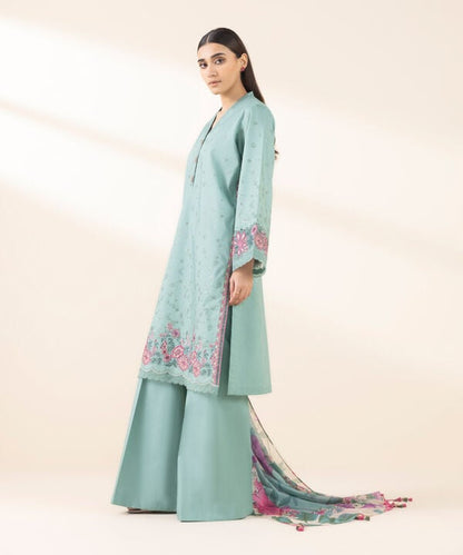 3PC-TEXTURED LAWN SUIT