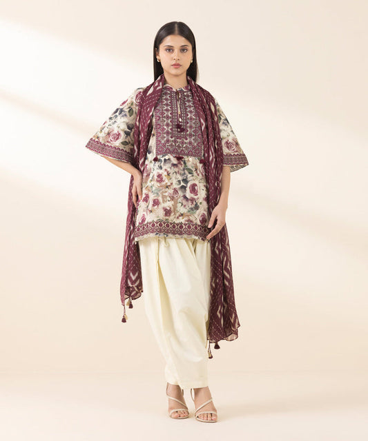 3PC-EMBROIDERED LAWN SUIT