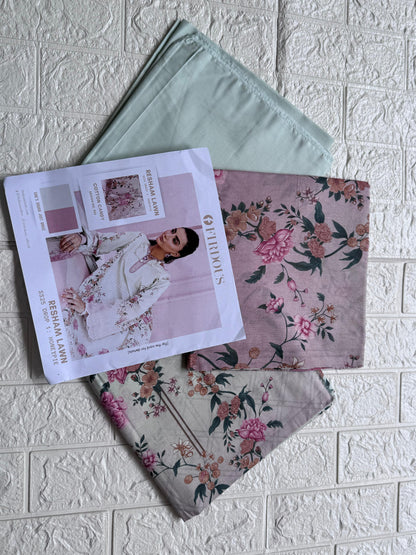3 PC UNSTITCHED LAWN SUIT COLLECTION