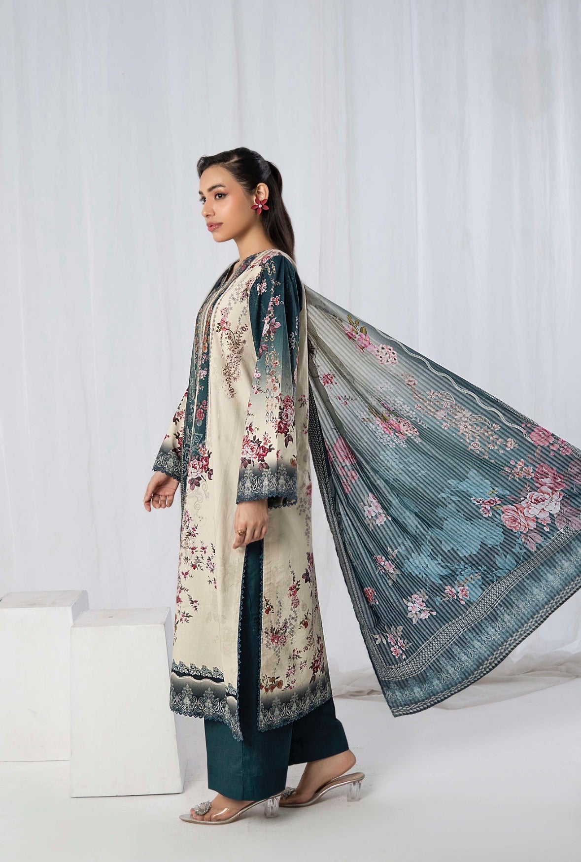 3 PC PRINTED SUIT