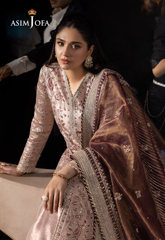 3PC-EMBROIDERED ZARI TISSUE SUIT