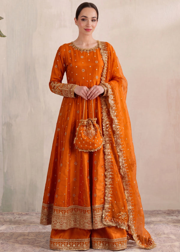 Stitched- Embroidered silk