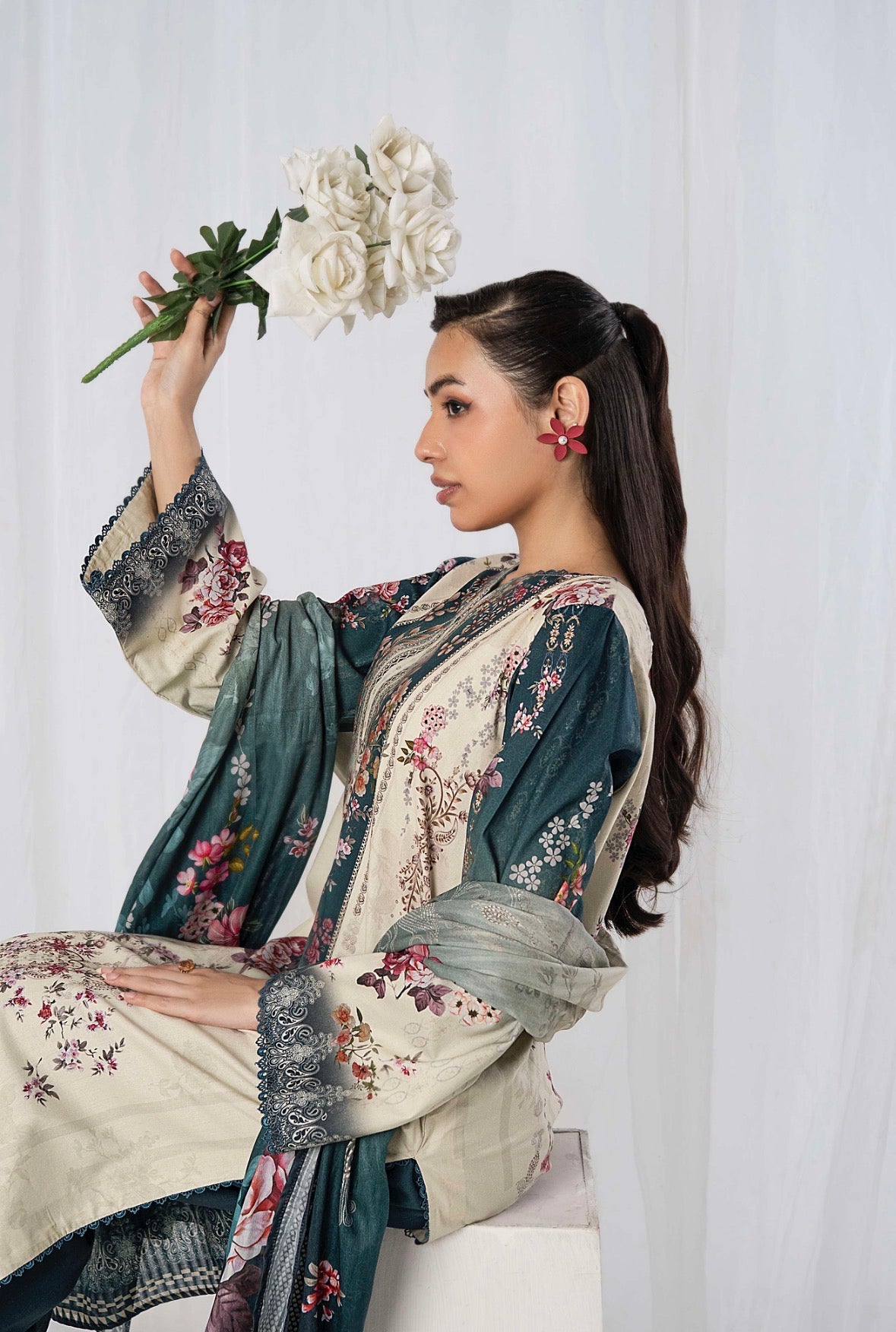 3 PC PRINTED SUIT