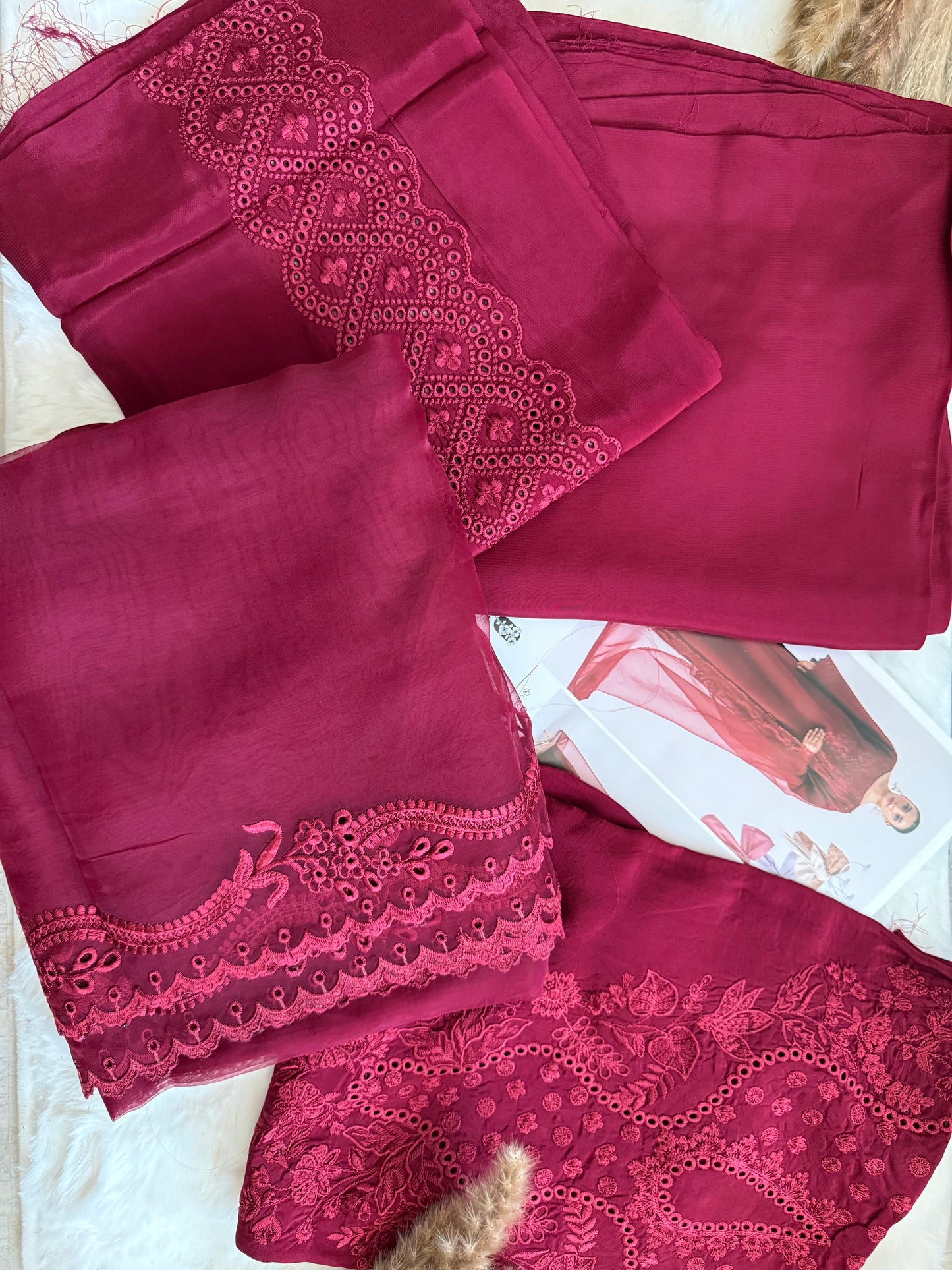 UNSTITCHED EMBROIDERED SILK