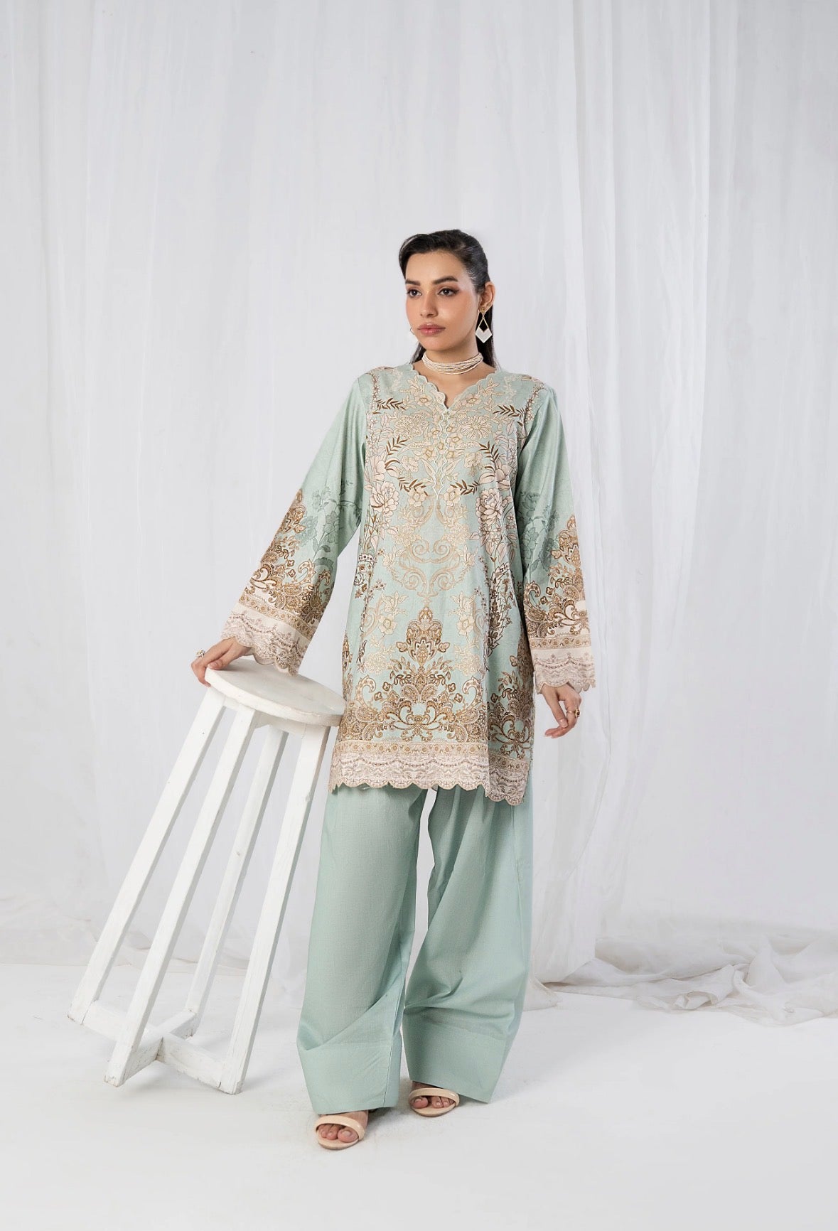 3 PC PRINTED SUIT