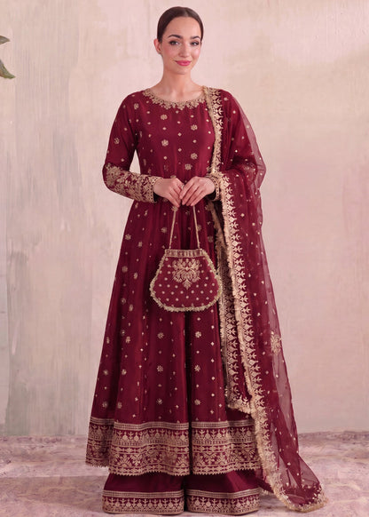 Stitched- Embroidered silk