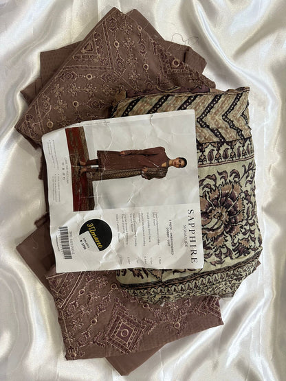 3PC-EMBROIDERED DOBBY SUIT