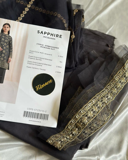 3PC-EMBROIDERED JAQUARD SUIT