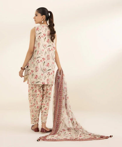 3PC-PRINTED LAWN SUIT