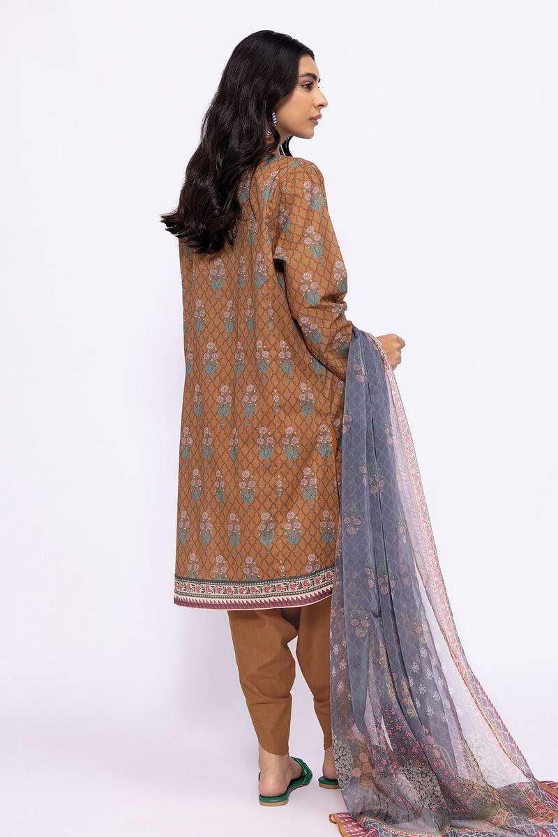 3PC-PRINTED LAWN SUIT